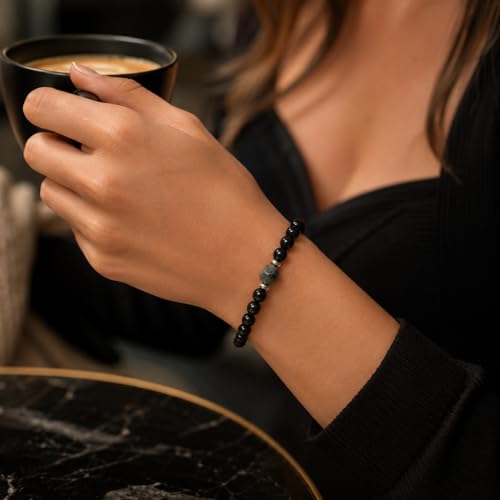 Pulsera BEMELO Obsidian Guard con piedras naturales 4mm miniatura 7