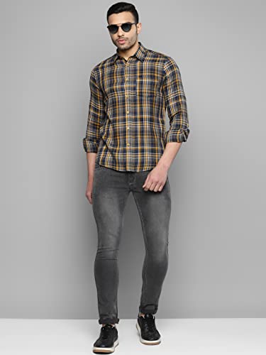 Image of Allen Cooper Slim Mid Rise Stretchable Denim Jeans for Men
