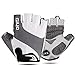 Gants de vélo Demi-Doigt Gants de Sport de Plein air pour Hommes Femmes Gel Pad Respirant VTT Course sur Route équitation Gants de Cyclisme -White-2-S