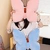 PEACH CAT Butterfly Pillow Decorative Butterfly Shaped Throw Pillows 15.7" x 15.7" Cute Plush Cushion Decor for Bedroom Living Room Sofa Couch Pink #1
