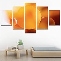 SIGNWIN 5 Panel Canvas Wall Art Abstract Closeup Digital Art Modern Artwork for Home Decorations Ready to Hang - 60