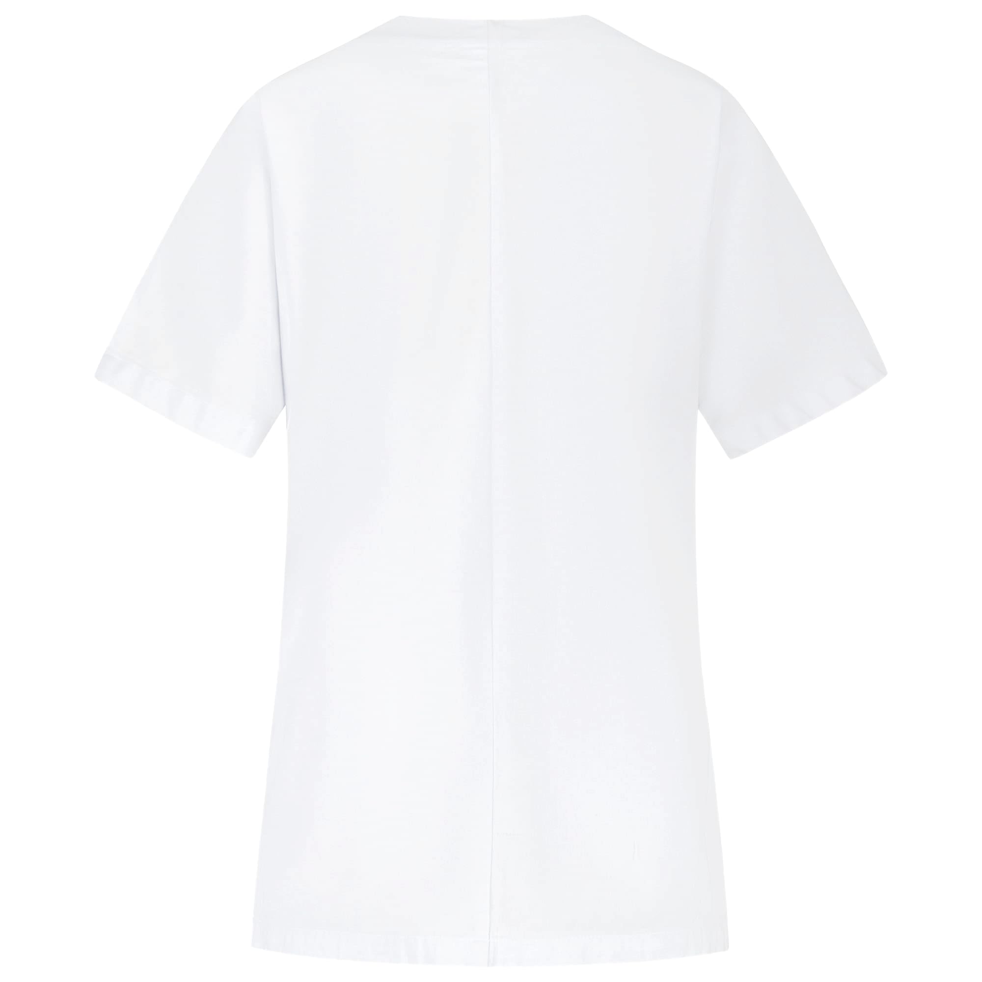 B-well Fabia Casaca Sanitaria Mujer/Hombre 100% Algodón, Manga Corta, Cuello en V, Casaca para Mujer, Enfermería, Casaca Blanca