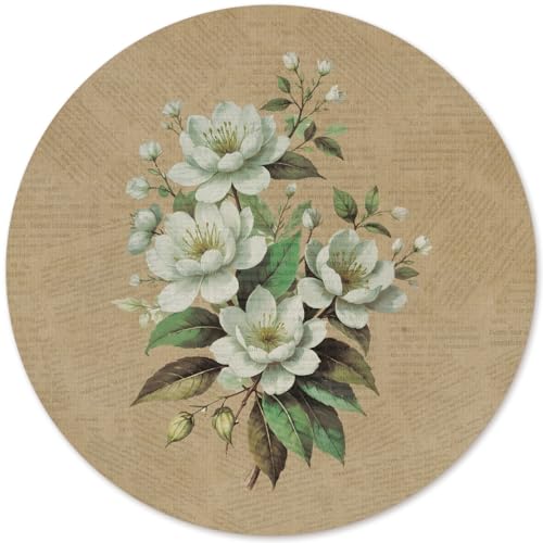 Tapis de souris rond vintage antidérapant pour protéger votre bureau 22cm