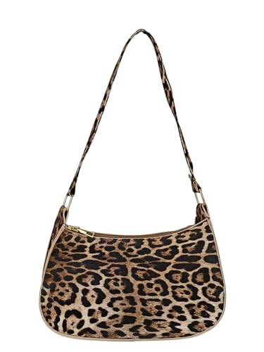 Women's Glossy Retro Underarm Purses Zipper Hobo Bags Clutch Shoulder Strap Tote Handbags Crescent Bags