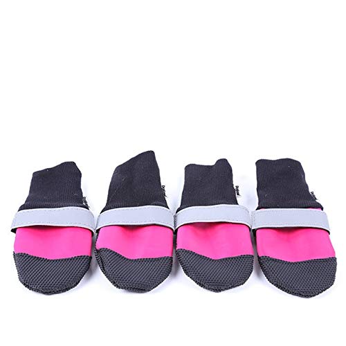 BEESCLOVER 4pcs/Set Outdoor Shoes for Dogs Waterproof Anti Slip Skid