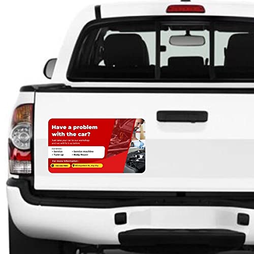 2 Pack Custom Car Magnet | Personalized Your Business with Full Color Image, Text and Logo | Custom Magnetic Signs for Vehicles | Custom Car Magnets for Businesses (Large Car Magnets Rounded Corners)