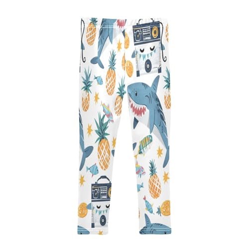 Toddler Girls Leggings Printed Yoga Pants Leggings Shark Yellow Pineapple for Kids2