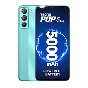 Tecno Pop 5 LTE (Turquoise Cyan, 2GB RAM,32GB Storage) | Front Flash | 8MP Dual Camera