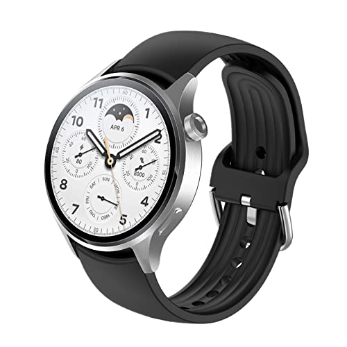 LICHIFIT Amazfit GTR4/Xiaomi Watch S1/S1 Active/S1 Pro�p�o���h �x���g ���F �ւ��o���h �V���R���� �_�炩�� �ʋC �ϋv�� �X�|�[�c�o���h �X�}�[�g�E�H�b�` �A�N�Z�T���[ �u���b�N