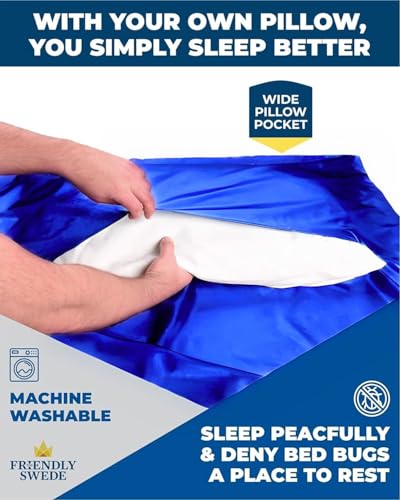 The Friendly Swede Sac de Couchage Inlay pour Camping et Voyage, Ultra léger, Petit encombrement, Soyeux Frais ou Chaud, coutil en Microfibre avec Sac de Compression – Image 5