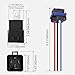 Weasch Waterproof Relay Kit, 12V 40A, 4 Pin SPST, Heavy Duty 14 AWG Tinned Copper Wires Automotive Relay and Harness Set for Automotive Car Marine Boat