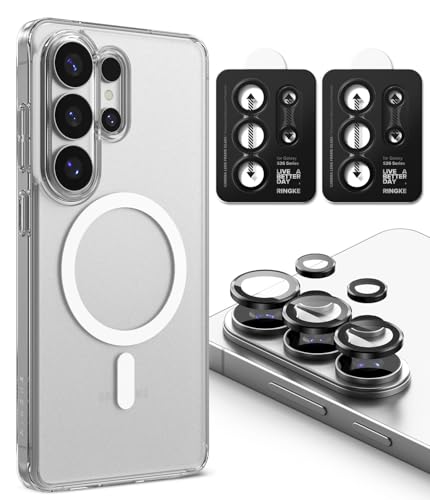 Samsung S26 Ultra coque MagSafe transparente mate Ringke avec verre trempé appareil photo