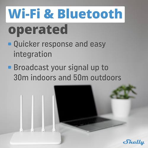 Shelly BLU Gateway | Bluetooth to Wi-Fi Gateway | USB-A-Dongle | Home Automation | Compatible with Alexa & Google Home | iOS Android App | Wireless| Wi-Fi Repeater | No Hub Required