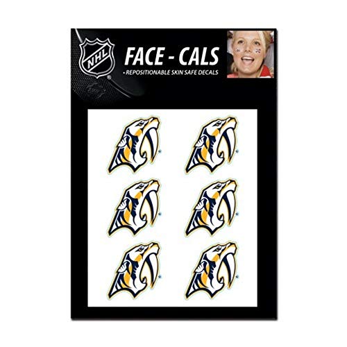 Wincraft NHL Nashville Predators Face Tattoos, Team Colors, One Size