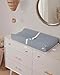 Blissful Diary Muslin Baby Changing Pad with Waterproof Lining Foam, Diaper Changing Table Pad with Cover for Dressers (Gray, Rectangular)