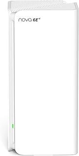 Tenda Nova AXE5700 Tri-Band Wi-Fi 6E Router, Whole Home Mesh Wi-Fi 6E System, 6GHz Band, 3* G Port, Add-on Unit to an existing Mesh Network, Seamless Roaming, 8K, VR HD, Cloud Games, 1-Pack(MX21 Pro)