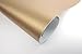 VERY BERRY STICKER Brushed Metal Texture Interior Film Vinyl Self Adhesive Peel-Stick Removable (Gold)