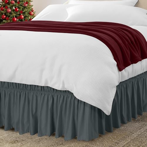 Utopia Bedding Queen Elastic Bed Ruffle - Easy Wrap Around