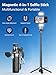 USKEYVISION Magnetic Pocket Selfie Stick for iPhone with Light for MagSafe 4 in 1 Portable Pocket Phone Tripod for iPhone & Android W/Rechargeable Remote, Removable Phone Clip, Video Recording(MPT-02)