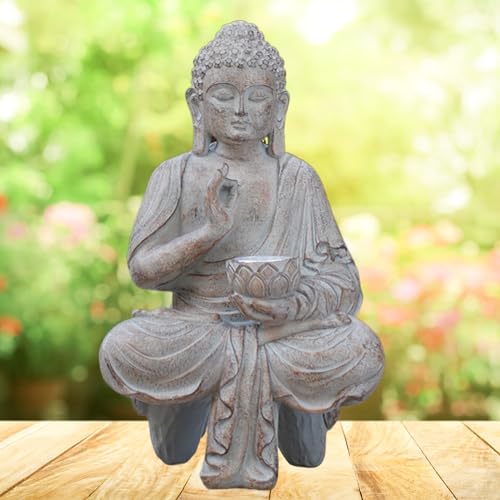 Estatua de Buda solar para jardín y meditación espiritual Estatua de Buda solar para jardín y meditación espiritual