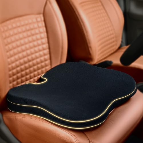 betterhood PosturePro Premium Car Seat Cushion for Driving Seat | Car Cushion Pillow for Tailbone Pain Relief | Orthopedic Memory Foam, Cotton Cover |