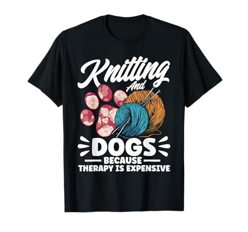 Stricken Stricken und Hunde Garn stricken Stricken T-Shirt