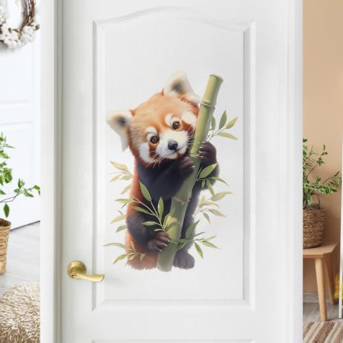 Vinilo Decorativo Pared Panda Rojo Removible Impermeable miniatura 2