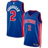 Cade Cunningham Detroit Pistons NBA Kids Youth 8-20 Blue Icon Edition Swingman Jersey (US, Numeric, 14, 16, Regular)