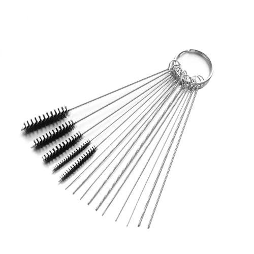 Kits de reparación Carburador con Chorros De Carbono, Agujas Limpieza Cepillos Herramientas Limpiadoras para Automóvil Motocicleta, ATV Soldador Motosierra(05-Needles Brushes)