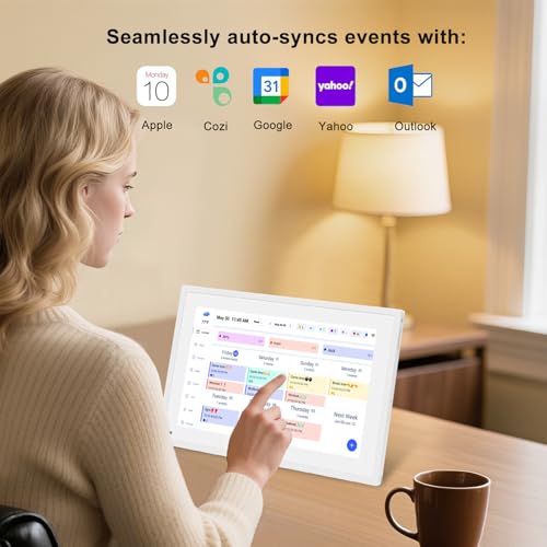 10.1 inch Wall Planner Digital Calendar & Chore Chart, Smart Touchscreen Interactive Display for Family Schedules, Hearth Display Digital Calendar, Great for Organizing Your 2025 Year - Image 3