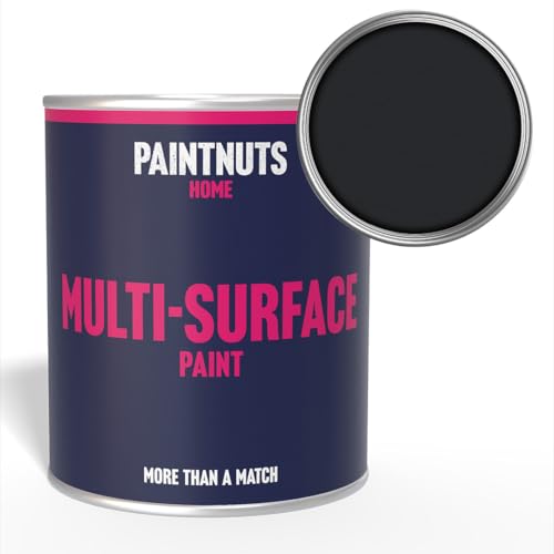 Paintnuts Multi-Surface Paint - RAL-9011 - GRAPHITE BLACK - 250ml Tin - Satin Finish