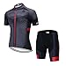 Produktbild GodUp Fahrradtrikot Herren Fahrradbekleidung Set Radtrikot Kurzarmtrikot mit 3D Cushion shorts (2XL)