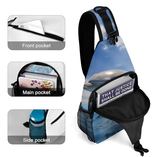 Mochila tipo sling deportiva para hiking y uso casual miniatura 4