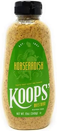 Koops' Horseradish Mustard, 12 oz. Bottle, 3-Pack