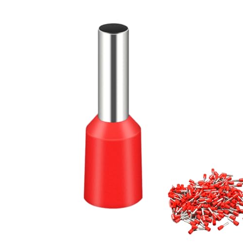 MOUMOUTEN 1000 Pcs Cold Pressed Wire Crimp Terminals, Copper Insulated Ferrules Electrical Crimping Kit Tube Connectors, for Power Communication Construction Transportation Home Appliances
