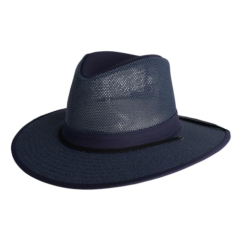 Image of Henschel Hats Original Aussie Breezer - Wide-Brim Sun Hat for Men with Adjustable Chin Cord | Perfect Men's Summer Hat