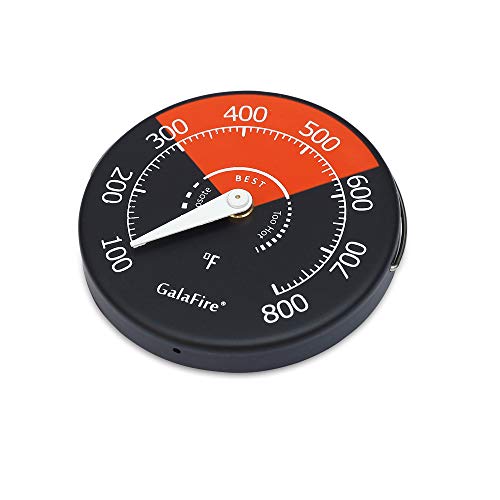 GALAFIRE 2PCS Stove Thermometer Magnetic Oven Thermometer Fireplace Accessories for Heat Powered Wood Stove Fan Avoid Overheating
