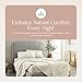 100% Organic Cotton Sheets Twin Size - GOTS Certified Organic Bed Sheets with Deep Pocket 300 Thread Count & Cozy Sateen Weave Gets Softer with Each Wash - Luxury 3 Piece Set (Natural, Twin)