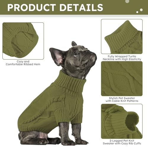 Image of Queenmore Small Dog Sweater for Small Dogs Boy, Winter Dogs /Cats Pullover