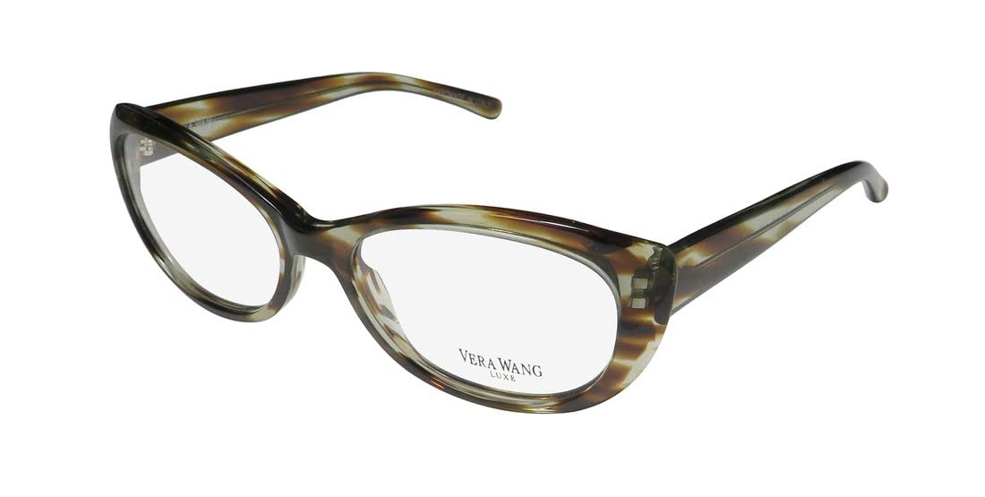VERA WANG Eyeglasses NATHALIE Khaki Tortoise 56MM
