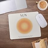 Preppy Orange Aura Angel Number Mouse Pad, Inspirational Spiritual Mousepad for Desk Home Office Dorm Computers Laptop Gaming Accessories, 8.7×7.1 Inch