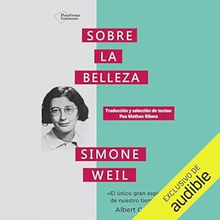 Sobre la belleza Audiolibro Por Simone Weil arte de portada