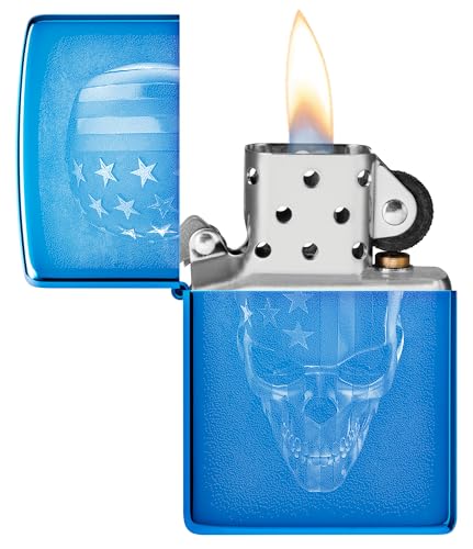 Zippo encendedor de bolsillo diseño American Skull miniatura 4
