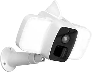 VENZ Floodlight Camera Outdoor,2K 3MP Wireless Home Security Camera,Color Night Vision,970 Lumens,IP65 Waterproof,2 Way Audio,Wire-Free,Direct to WiFi No Hub Needed,Compatible with Alexa asin的图片