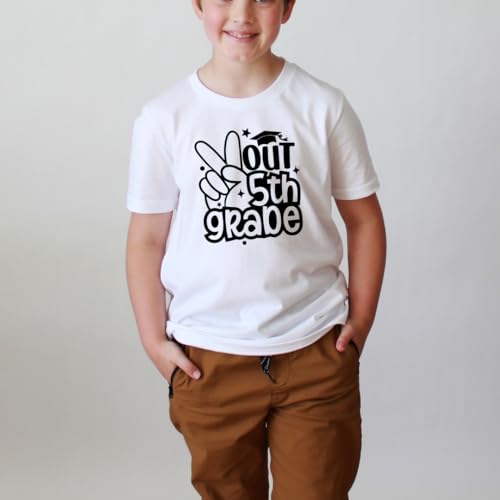 Personalized Peace Out Preschool Shirt, Kindergarten Graduation Shirt For Toddler Girl, Boy, Graduation Gifts For Preschoolers, 1st Grade to All Grades, Kids Graduation Shirt For Last Day Of School.4