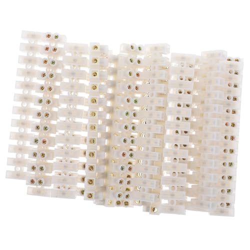 Bornier électrique 12 positions à double rangée plastique pour connexion à vis fiable