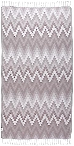 FoutaFit Turkish Beach Towel Large 66 x 35 inch Sand Free Lightweight Easy to Pack Super Absorbent Quick Dry 100% Long Fiber Cotton