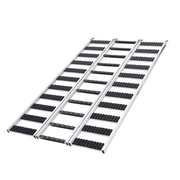 Black Ice 7' 10" Folding Snowmobile/ATV Ramp, Stud Protector, 1,500 lb