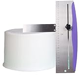 12 Inch Cake Scraper Smoother, Stainless Steel Cake Bench Scraper Decorating Tools for Icing Frostin