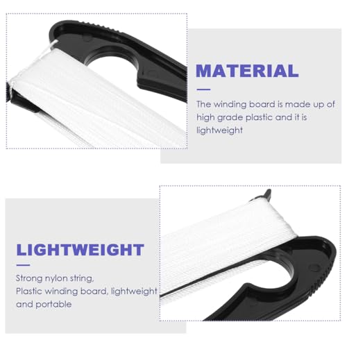 Healifty Wire Winding Board for Kites with 328Ft Lightweight Plastic Line Holder - Compact 5.9X2.63X0.78In Outdoor Kite Accessory for Flying and Sports